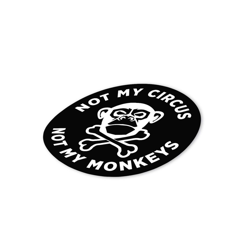 5x5 Not My Circus Not My Monkeys 3-Pack, 100% Waterproof,