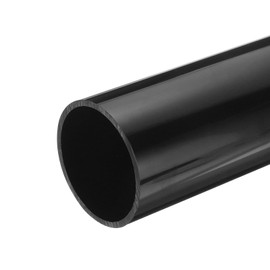 MECCANIXITY 3 Inch PVC Rigid Tube Round Pipe Tubing Hardware Tubing 67.8mm ID 75mm OD 330mm/13" Black High Impact for Water Pipe Crafts