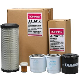 TONNISI ST-3210 Filter Kit Fits Kubota L2501 H HST Tractor Replaces Oil/Lube HH164-32430, Fuel 6A320-59930, Air Kit TA040-93230 TA040-93220, Hydraulic HHK70-14070, HH3A0-82623 (6 Pcs)