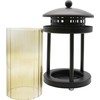 Grave Lantern with Columns 21 cm (Black)