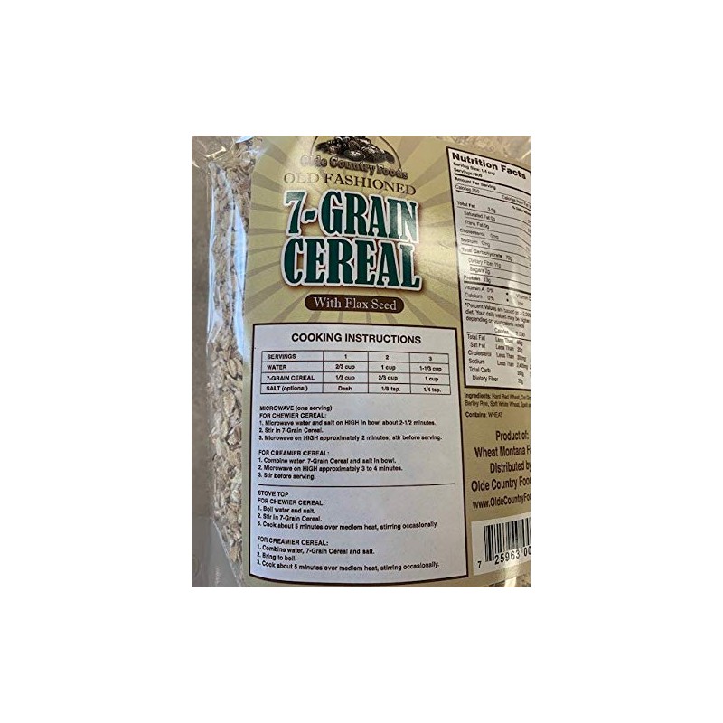 Old Fashioned 7 Grain Cereal with Flax Seed 6 Pounds