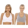 SB20027-4-M Just Intimates Racerback Sports Bra (Pack of 2) Heather