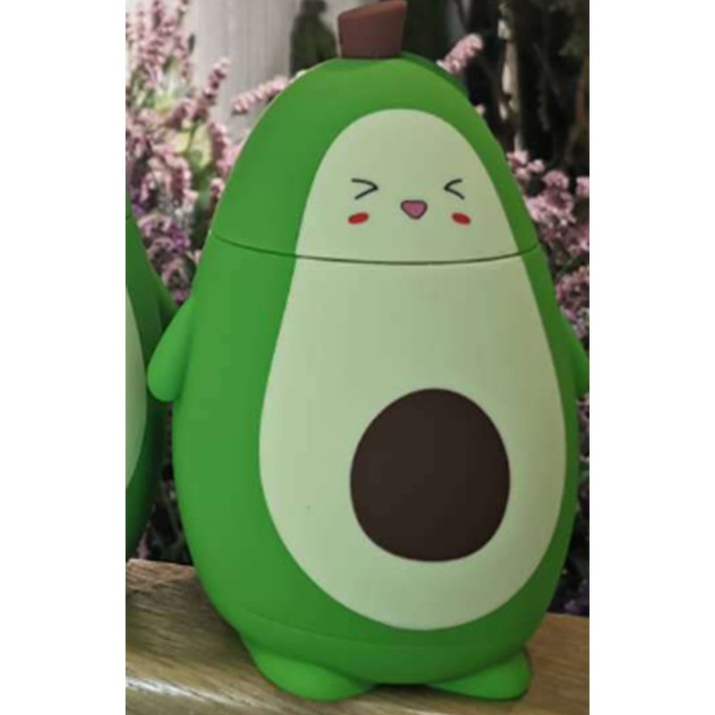 Cartoon Avocado Glass Bottle Double Layer Water Cup Portable Cute