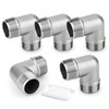 ERGAOBOY Pack of 5 304 Stainless Steel 90 Degree Male