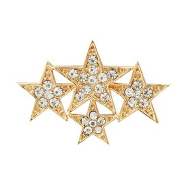 PACKOVE Pin Star Brooches Rhinestone Brooches Mother's Day Brooch Enamel Lapel Rhinestone Brooch Costume Brooch Gold Brooch Made of Alloy Shiny Brooch Rhinestone Pin, Mittel, Metal, No gemstone