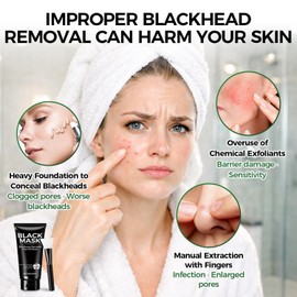 Balldanlu Blackhead Remover Mask Kit Charcoal Peel Off Face for Men and Women 100ml Facial Deep Cleansing for Nose Pore Acne For Oily and Combination Skin / 볼단루 블랙헤드 리무버 마스크 키트 남녀용 차콜 필 오프 페이스 100ml 코 모공 여드름용 페이셜 딥 클렌징 지성 및 복합성 피부용