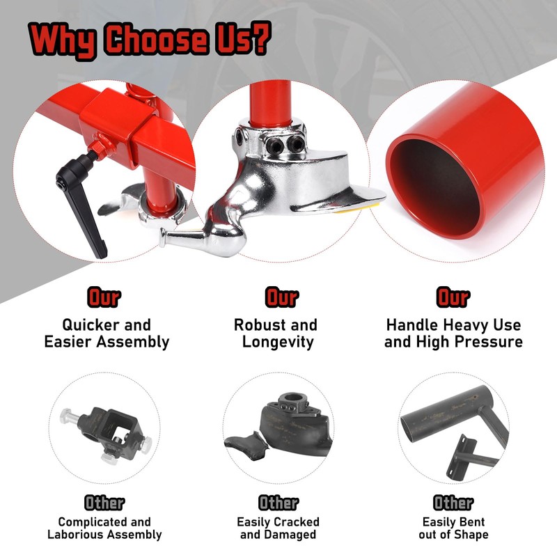 Atesilor Upgraded Manual Tire Changer Duck Head Kit with Centering