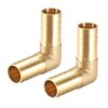 sourcing map 19mm Barb Brass Hose Fitting 90 Degree Elbow