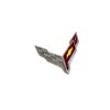 Corvette Silver 2020-24 Corvette C8 Front Bumper crossed flags Emblem
