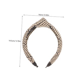 IWOWHERO 3pcs Woven Raffia Headbands for Women Stylish Knot Design Lightweight and Comfortable for Beach Parties and Daily Wear Includes White Black and Brown Colors