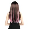 Lurrose Extensiones Clip Rosa Claro Coloreado en Extensiones de 10Pcs