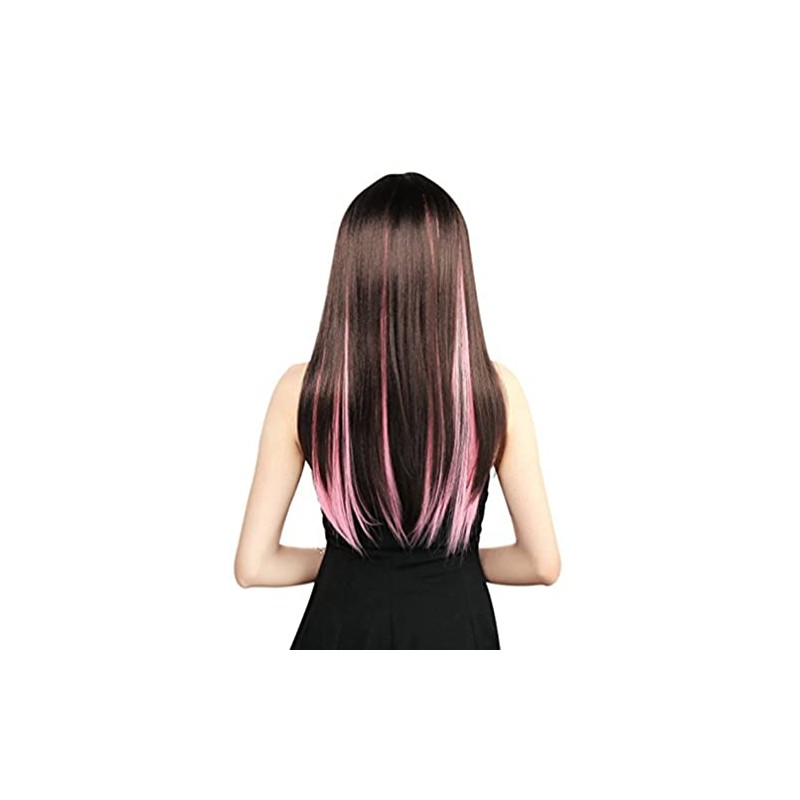 Lurrose Extensiones Clip Rosa Claro Coloreado en Extensiones de 10Pcs