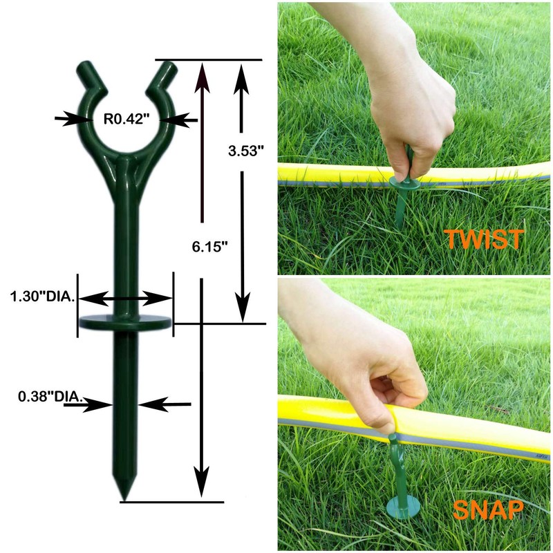 Garden Hose Guide Stake Holder Set of 8 Lawn Hose