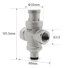Vancoco Pressure Regulator Water Pressure Regulator Water Pressure Regulator Pressure Reducer Valve 1/2 Inch DN15
