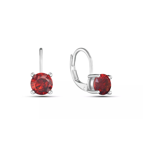 Unbranded 2.00 Ct Round Lab Created Ruby Leverback Drop Dangle