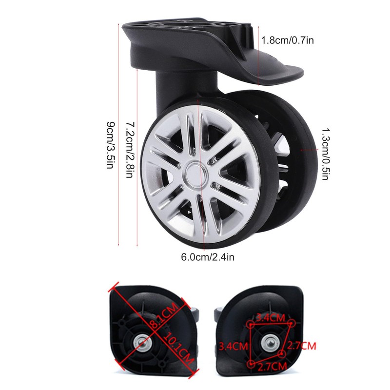 Luggage Castor 1 Pair Luggage Swivel Suitcase Castors Repalcement A19