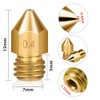 Yoholda 12PCS 3D Printer Nozzle, 0.4mm Brass Nozzles, High Temperature