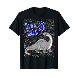 Ich bin 8 Jahre Dino Birthday Shirt Boy T-Shirt