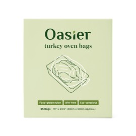 Oasier Multipurpose Turkey Oven Bags, 25 Count, Large Turkey Size 19" x 23.5", Oven Cooking Bags for Roasting, Baking, Preserving, Harvest Storage, Odor Proof