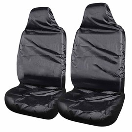 Waterproof Seat Covers, Set of 2, Apron Type, Car Seat Cover, For Regular Cars, Light Vehicles, Driver's Passenger, Universal Use, Integrated Headrest Cover and Seat Cover, Protects Your Seat, Dirt