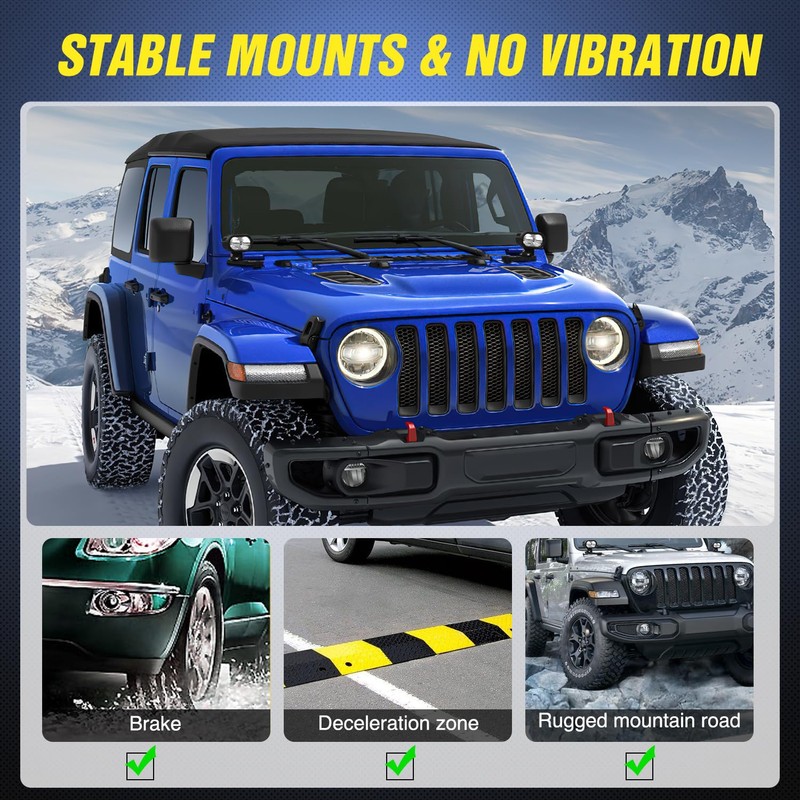 Nilight Light Mounting Bracket Hood Cowl Mount Brackets for Front