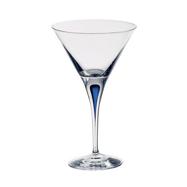 Orrefors Blue Intermezzo 7 Ounce Martini Glass, 1 Count (Pack of 1)