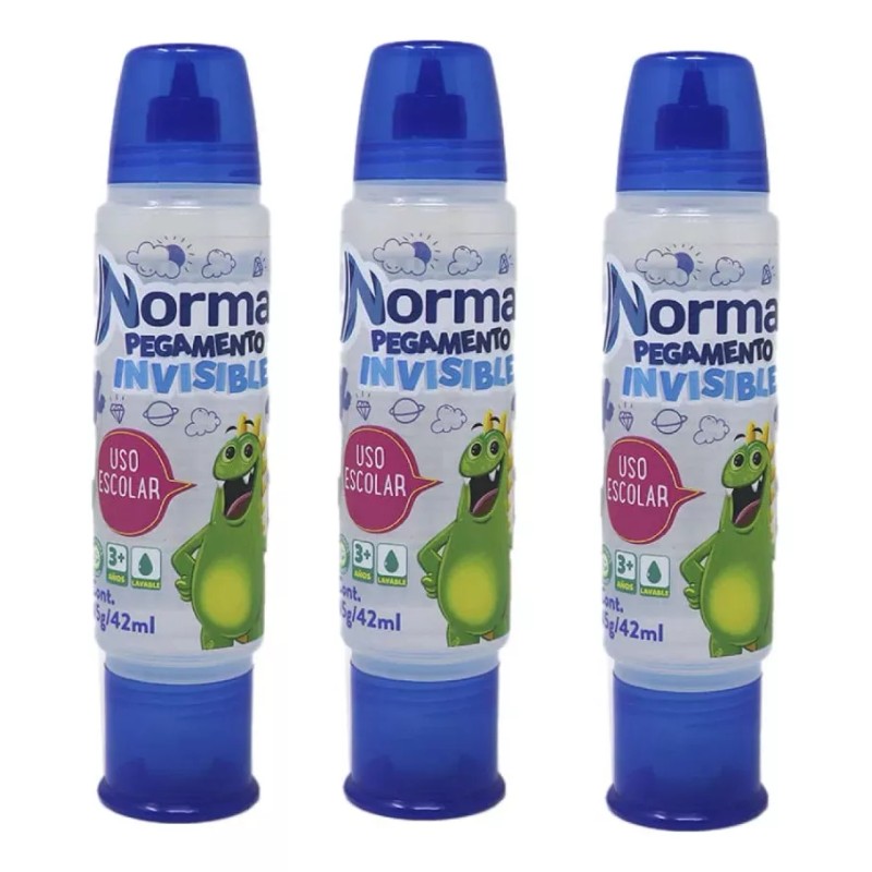 Norma 5 Pegamentos Transparente Invisible Norma 45gr Doble Punta