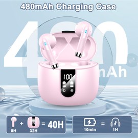 Bluetooth 5.3 Kopfhörer, In Ear Kopfhörer Kabellos mit 4 Mic, 48H Tiefer Bass Spielzeit Wireless Earbud, LED-Anzeige, Bluetooth Ohrhörer mit ENC Noise Cancelling, IP7 Wasserdicht Kopfhörer Sport USB-C