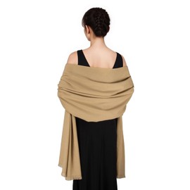 SWAT PANY Women's Winter Scarves Scarves Scarves for Women Pashmina Winter Scarf Stole Women for Festive Evening Dress, Camel