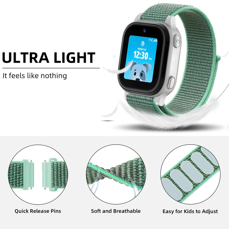 NewJourney Nylon Bands Compatible with AT&T amiGO Jr Watch, 20mm