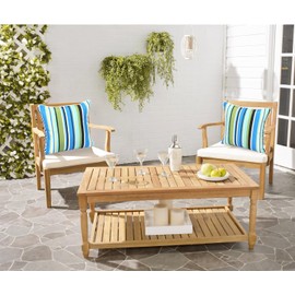 Enipate Inserts Included Outdoor Throw Pillows, Pack of 2 Striped Water Resistance Stuffed Pillows for Patio Furniture Decor 18x18 in