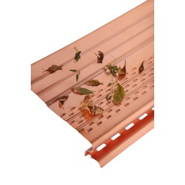 Elite PRO Copper Gutter Guard Systems 5" Inch and 6" inch Adjustable Half Round Gutter Protection Under The Shingle Installation | Made in The USA | Manufacturer Leaf4Go (Copper - 11" Long Sample)