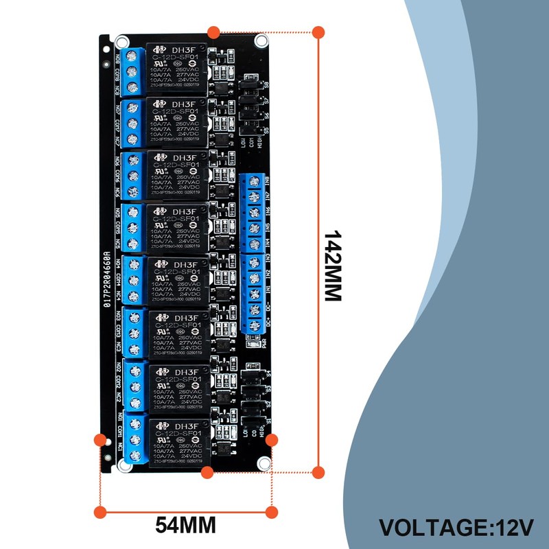 Innfeeltech 1pcs DC 12V Relay Module 8 Channel Relay with