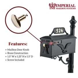 Imperial Mailbox Systems Brass Knob for Mailbox Door