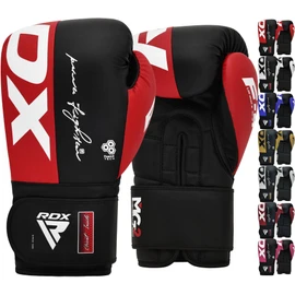 RDX Boxing Gloves, Maya Hide Leather Training Gloves for Muay Thai, Kickboxing, Sparring, Punch Bag, Punch Bag, Kickboxing Gloves, Martial Arts Training, Home Gym, Men, Women, 8 10 12 14 16 oz