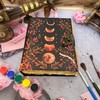 KMAAC Sun & Moon Printed Journal, Handmade Deckle Edge Old