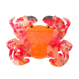 Fantasy Crab Hair Clip,Cute Acetate Claw Clips,Big Hair Clips for Women,Red