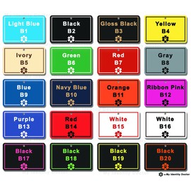 Service Dog Identification Tag Pre-Engraved Rectangle Plastic