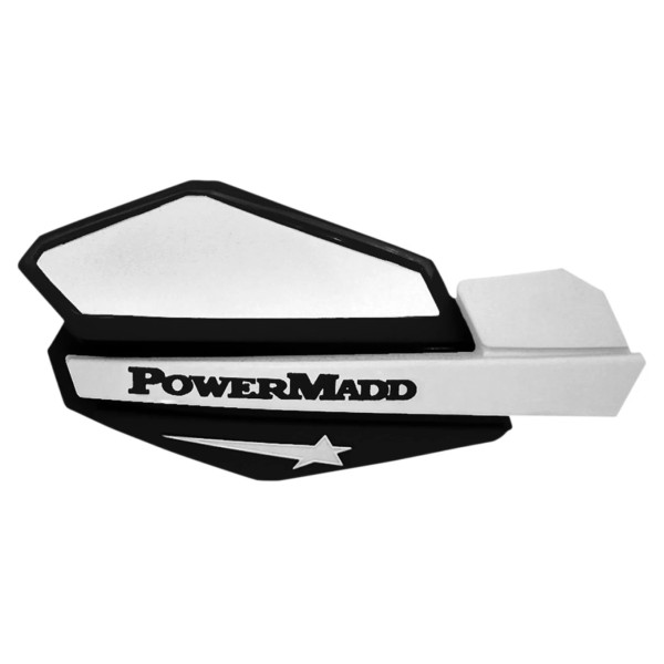 POWERMADD "STAR SERIES" HANDGUARDS ATV UTV MX SNOWMOBILE - BLACK/WHITE