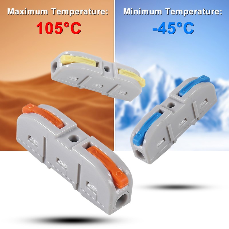 34pcs Quick Connect Electrical Splicing Wire Connectors Kit Lever Wire