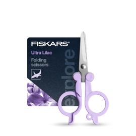 Fiskars Explore Folding Scissor, Designer Collection, Ultra Lilac, Travel Friendly