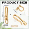 WADORN 2Pcs Fish Hook Keychain Brass Belt Clip Wallet Holder