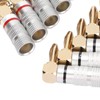 10 Pcs Banana Plugs 24K Copper Gold Plated Aluminum Case