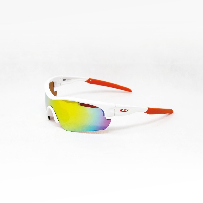 RUDYPROJECT RPJ COREY Sunglasses, White Shiny Frame/Multi Laser Orange Lens