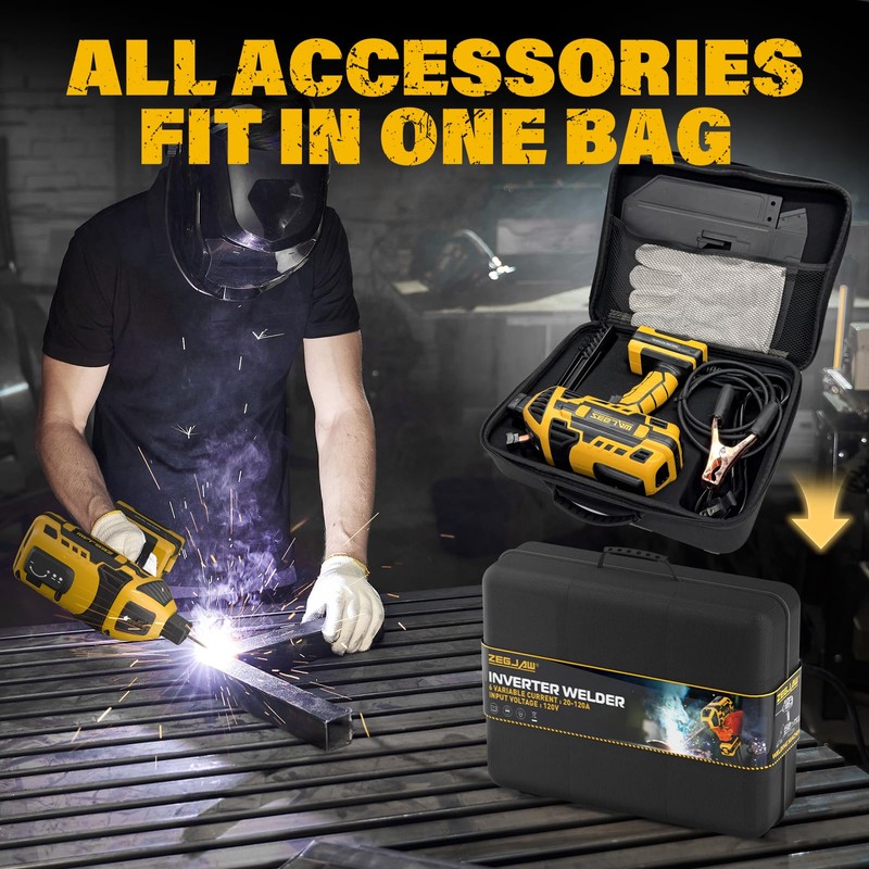 ZEGJAW Welding Machine Portable,110V ARC Handheld Electric Welder Gun with