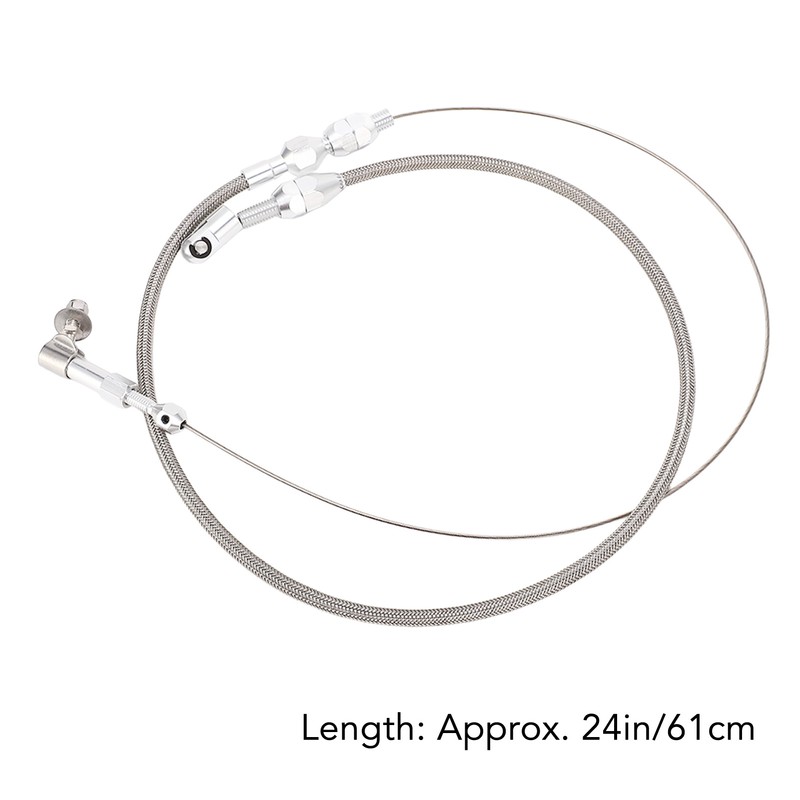 24in Throttle Cable Stainless Steel Flexible Easy Installation Throttle Wire