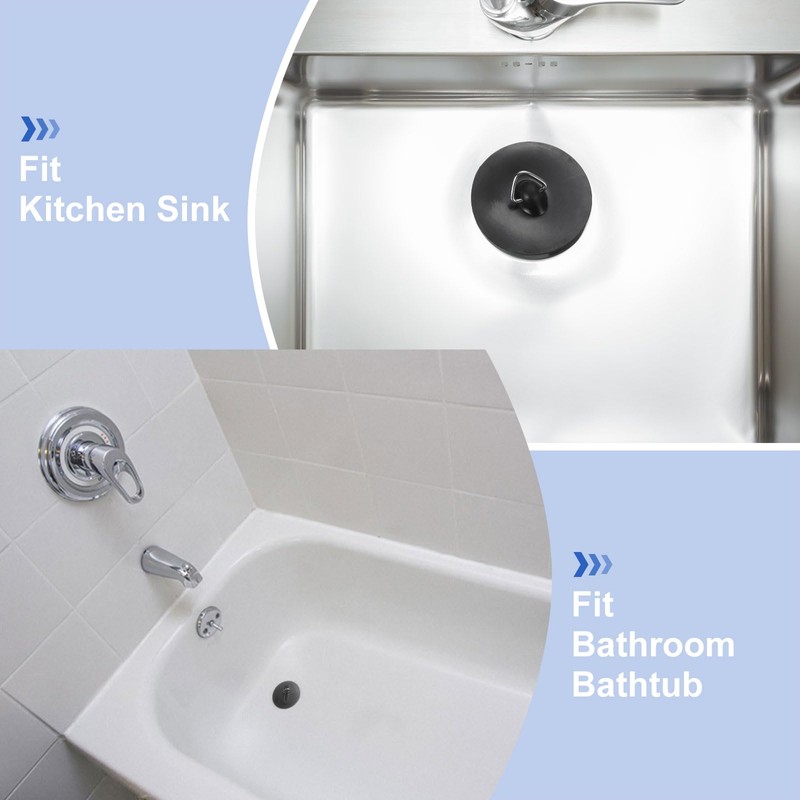 uxcell 1.57" Bathtub Drain Stopper, Universal Rubber Sink Cover Plug,