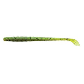 Gary Yamamoto 5' Kut Tail Worm - Realistic Easy-to-Use Soft Plastic Fishing Lure Baits - 10 Pack, Green Pumpking/Watermelon