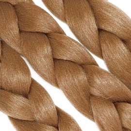 24 Inch Braids Extensions, Jumbo Braids, Synthetic Hair, 3 Bundles, Kanekalon Synthetic Crochet Hair, Braiding Hair, Afro Box Braiding (Light Brown)