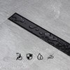SaniteModar Linear Shower Drain, Black Linear Drain 36 inch with